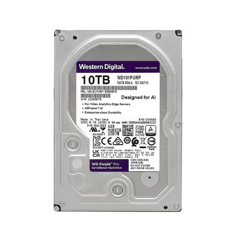 Disco Duro Interno Western Digital WD101PURP 10TB 3.5" SATA 3 256MB