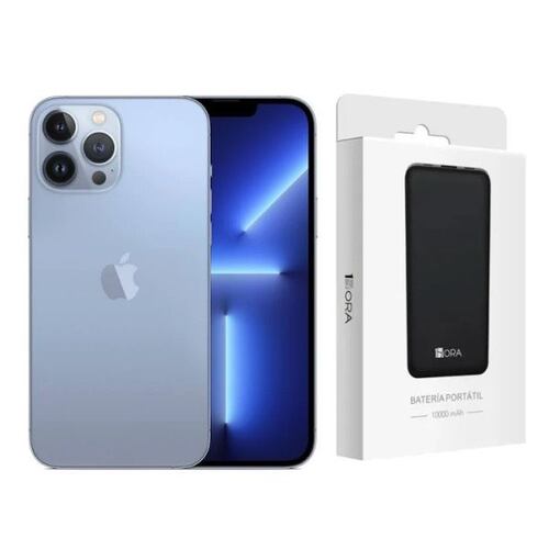 Apple IPhone 13 Pro Max Azul Sierra 1TB reacondicionado + Bateria Recargable 1000 mAh.