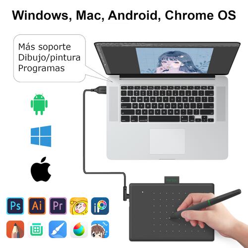 'Tableta Digitalizadora Parblo Ninos N4 4x3 Pulgadas