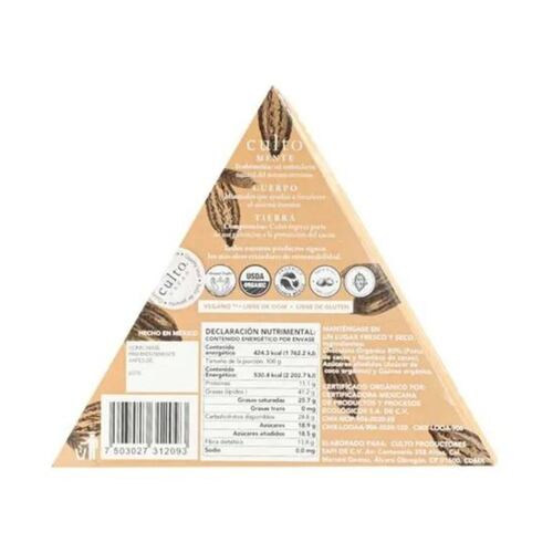 Chocolate Amargo 80% Cacao Con Quinoa 80g Culto Orgánico