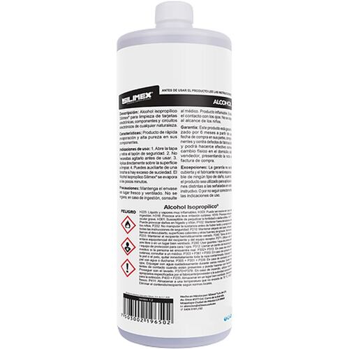 Alcohol Isopropilico Silimex 1 Litro.