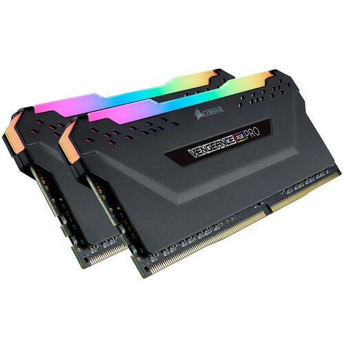 Memorias Ram DDR4 Corsair Vengeance RGB PRO 3600MHz 16GB PC4-28800 Kit 2x8 Negras CMW16GX4M2D3600C18.