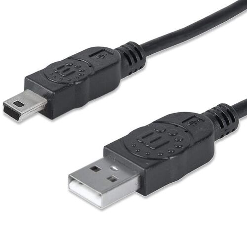 Cable USB Macho a USB Mini Macho Manhattan Alta Velocidad 1.8 Metros 333375.