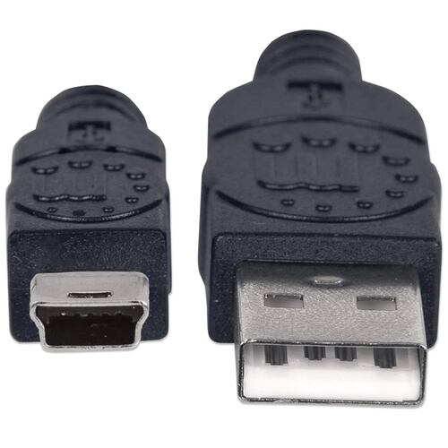 Cable USB Macho a USB Mini Macho Manhattan Alta Velocidad 1.8 Metros 333375.