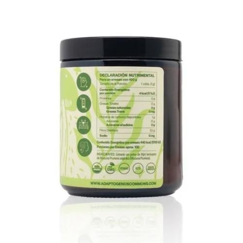 Mucuna Pruriens Adaptógeno 100g Commons Polvo 100% Orgánico