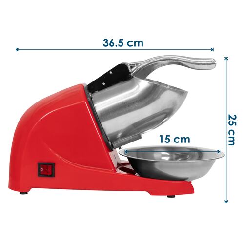 Maquina Trituradora de Hielo 300W 2200 r/min Acero Inoxidable 65 Kg/h