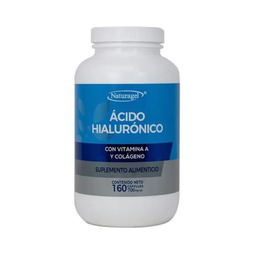 Ácido Hialurónico con Vitamina A y Colágeno 160 cápsulas.