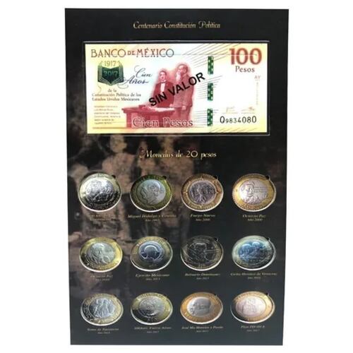 Álbum Tríptico Para Monedas Conmemorativas $5 $20 Y Billetes