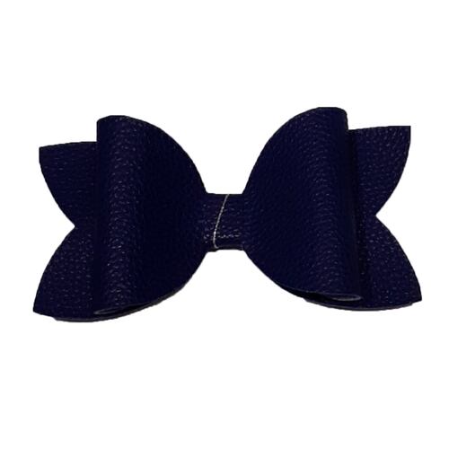Broche Con Moño Para Cabello Azul Marino.