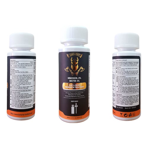 Minoxidil 8% + Biotina 3% Liquido 3 Frascos