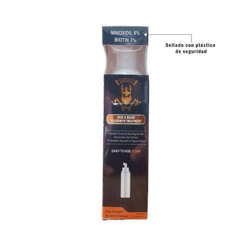 Minoxidil 8% + Biotina 3% Espuma 60ml 3 Frascos