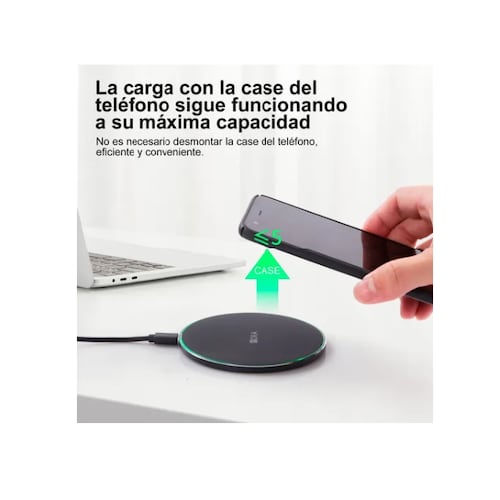 Cargador Inalámbrico Carga Rápida + Clavija 3.0 