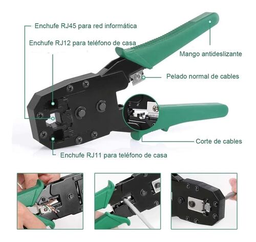 Kit De Herramientas Cableado Redes Utp Rj45 Rj11 