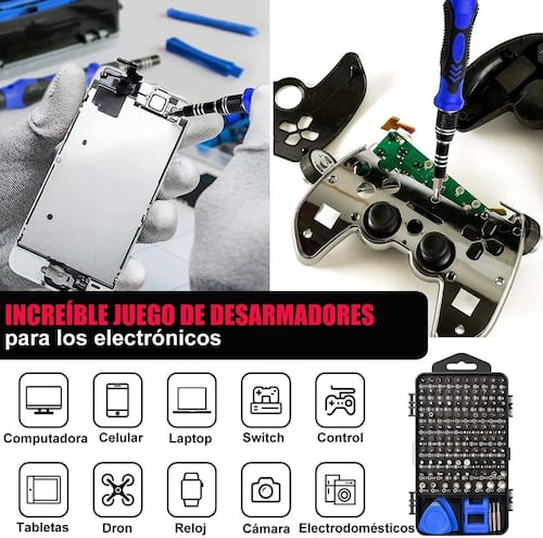 Caja De Herramientas Kit Desarmador Relojero Ps4 Celular 