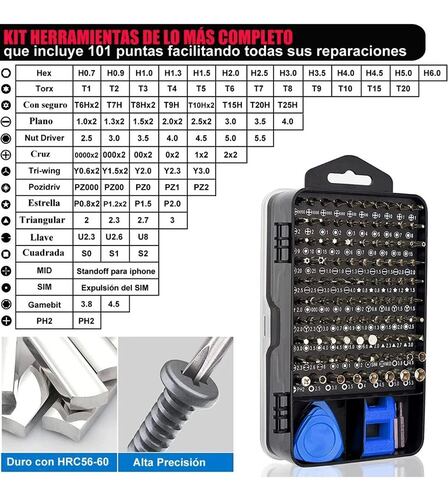 Caja De Herramientas Kit Desarmador Relojero Ps4 Celular 