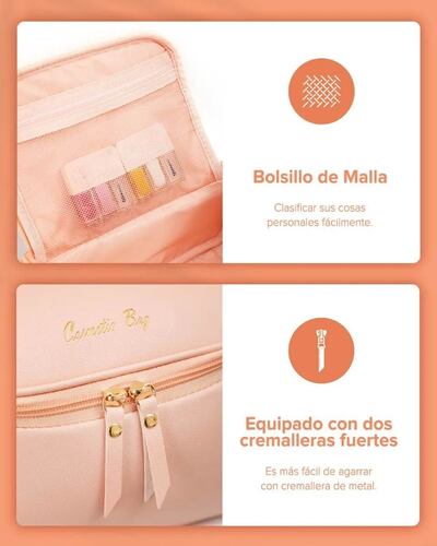 Cosmetiquera Neceser Bolsa Organizadora Rosa