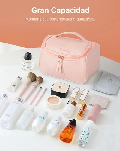 Cosmetiquera Neceser Bolsa Organizadora Rosa