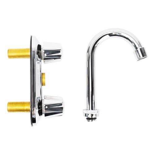 CNX Mezcladora para Lavabo Cubierta en Acero Inoxidable.