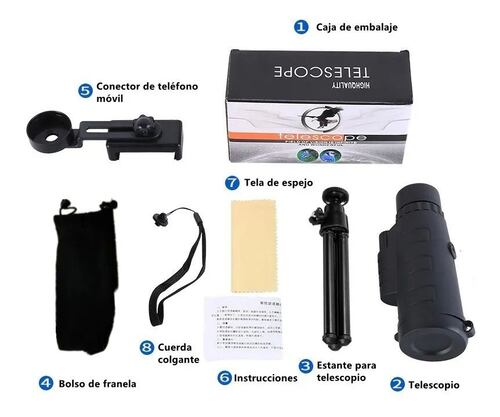 Telescopio Monocular Único De 40x60+tr