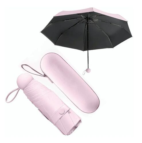 Paraguas Sombrilla De Bolsillo Anti-ultravioleta  Color Rosa