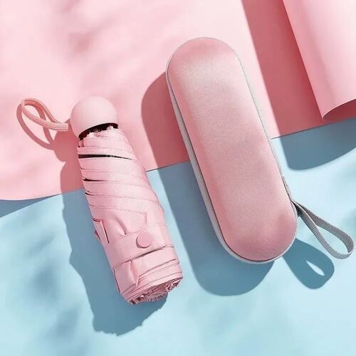 Paraguas Sombrilla De Bolsillo Anti-ultravioleta  Color Rosa
