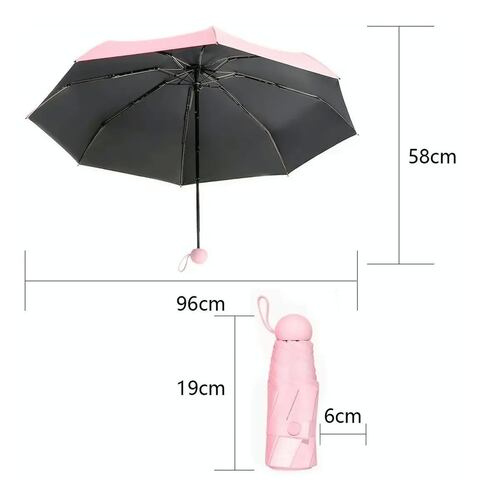 Paraguas Sombrilla De Bolsillo Anti-ultravioleta  Color Rosa