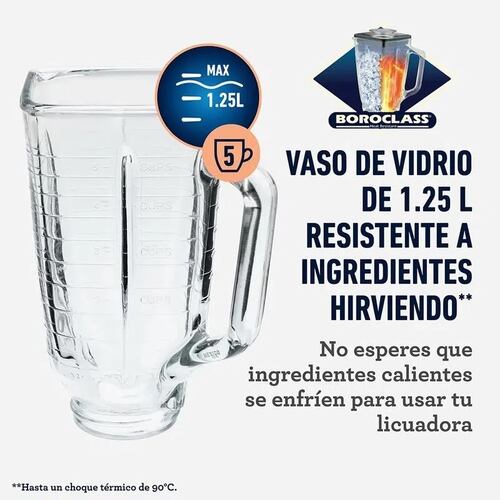 Licuadora OSTER 4126R interruptor palanca vaso vidrio 700W