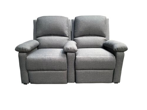 RECLINABLE DOBLE BOLTON DE IMPULSO SILVER ESPACIO MUEBLES VENTA Y ENTREGA UNICAMENTE CIUDAD DE MEXICO Y AREA METROPOLITANA