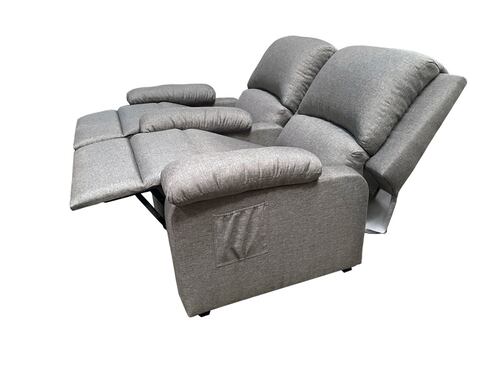 RECLINABLE DOBLE BOLTON DE IMPULSO SILVER ESPACIO MUEBLES VENTA Y ENTREGA UNICAMENTE CIUDAD DE MEXICO Y AREA METROPOLITANA