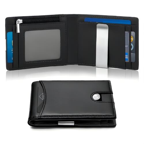 Carteras Para Hombre, Rfid Billetera Billetera De Cuero