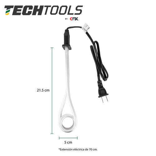 CNX Calentador Eléctrico de inmersión para agua, 1000w con cable de 70 cm largo