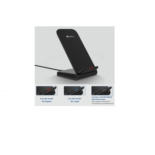 Cargador Inalámbrico Qi Con Carga Turbo Qc 3.0 Ip/sa 1 Hora.
