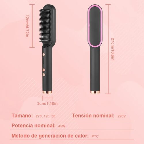 "Peine Alisador/rizador De Iones Negativos De 110v-240v "