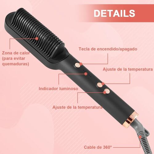 "Peine Alisador/rizador De Iones Negativos De 110v-240v "