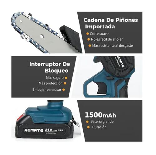 Motosierra Eléctrica Para Podar Con Batería De 4 In
