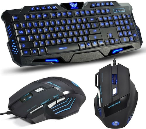 Kit Teclado y Mouse Gamer con luz led