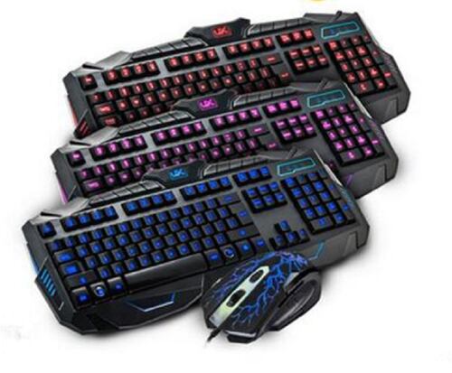 Kit Teclado y Mouse Gamer con luz led