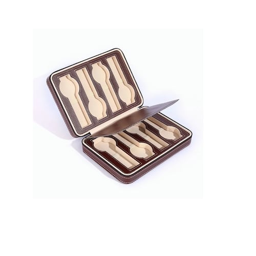 Estuche Organizador Portátil De Relojes Con 8 Espacios Marron