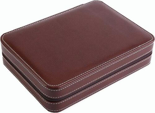 Estuche Organizador Portátil De Relojes Con 8 Espacios Marron