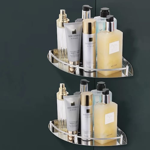 Estante Esquinero Organizador De Acero Inoxidable Para Baño