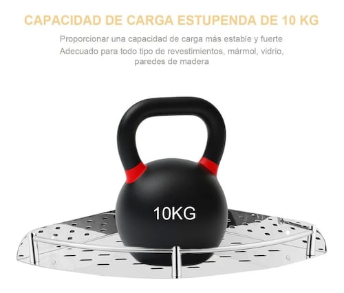 Estante Esquinero Organizador De Acero Inoxidable Para Baño