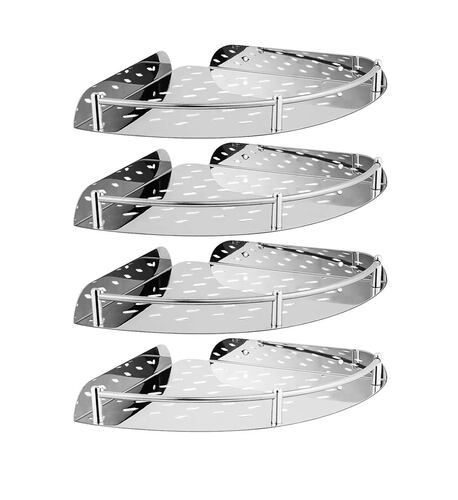 Estante Esquinero Organizador De Acero Inoxidable Para Baño