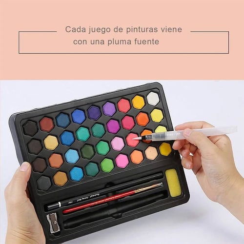 Acuarelas Profesionales 36 Colores Con Estuche