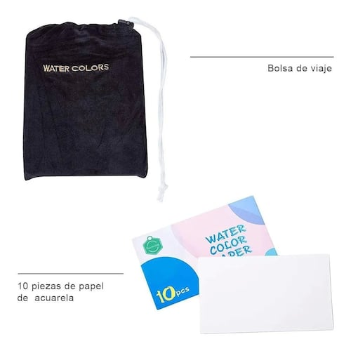 Acuarelas Profesionales 36 Colores Con Estuche
