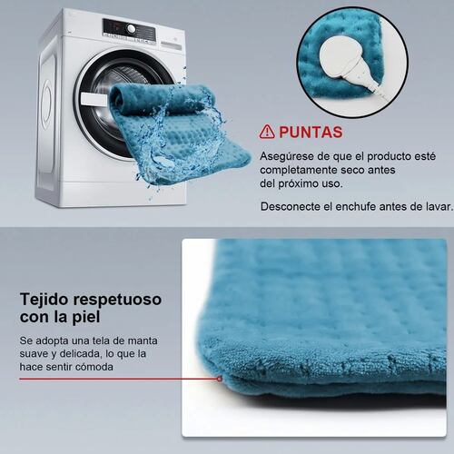 Almohadilla Eléctrica,cojin Electrico Terapia De Calor Azul