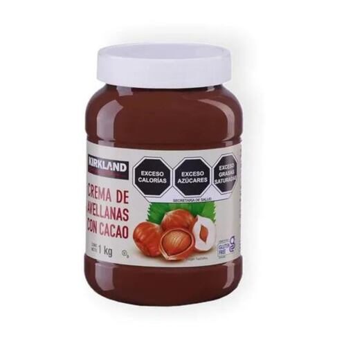 Bote De Crema De Avellanas Con Cacao Kirkland 1kg.