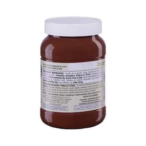 Bote De Crema De Avellanas Con Cacao Kirkland 1kg.