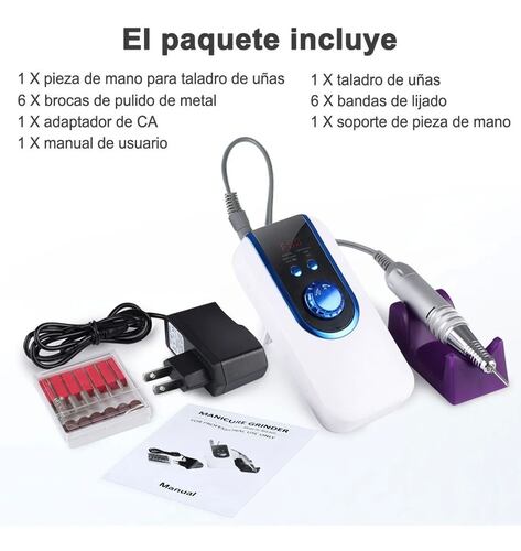 Pulidor Esmeril Eléctrico Taladro De Uñas Profesión 30000rpm