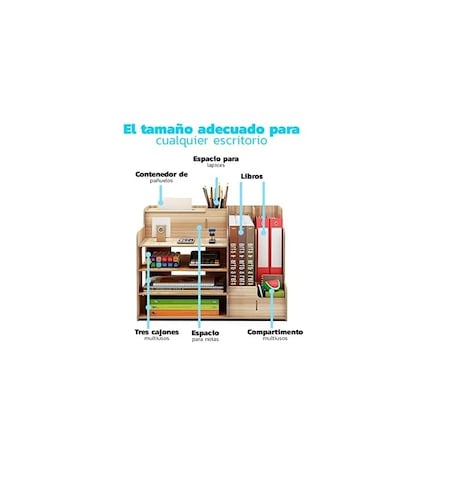 Organizador De Escritorio Para Oficina De Madera