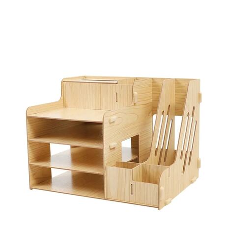 Organizador De Escritorio Para Oficina De Madera